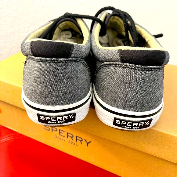 Sperry Halyard Chambray Sneaker Memory Foam Size 12 - Picture 5 of 6